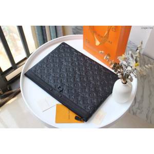 lv手包 POCHETTE APOLLO手袋 M62904 全皮壓花 lv男士手拿包  lvqb1720