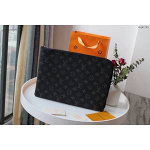 lv手包 ETUI VOYAGE收納袋 M43442 lv黑花手拿包  lvqb1761