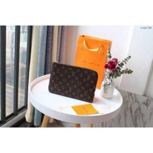 lv錢包 ETUI VOYAGE收納袋 M43442玫紅 lv經典多功能護套  lvqb1764
