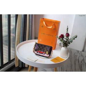lv錢包 M68489 吉祥物Vivienne Mini Pochette Accessories小手袋 lv鏈條小錢包  lvqb1767