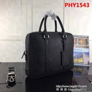 普拉達PRADA原單 最新款2VE363克色原單荔枝紋男士公事包官網同步 PHY1543