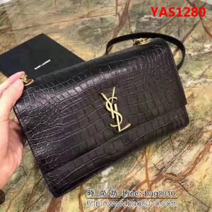 YSL聖羅蘭 專櫃同步 最新柔軟系列 SUNSET 鱷魚紋單肩斜挎包 515823E YAS1280