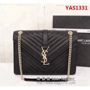 YSL聖羅蘭 經典款 互扣式金屬YSL標誌 原版南非皮肩背包 26588 YAS1331
