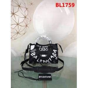 BALENCIAG巴黎世家 歐洲水貨 Balenciaga city小黑釘 限量 原廠爆裂紋羊皮 黑白塗鴉 手提肩背斜挎包  BL1759