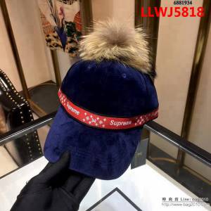 LV與supreme聯名秋冬款 時尚百搭絲絨棒球帽 6881934 LLWJ5818