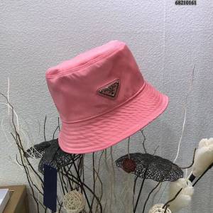 Prada男女同款帽子 普拉達經典暗黑錦綸漁夫帽遮陽帽  mm1063