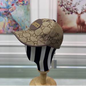 Gucci新品男士帽子 古馳GG印花棒球帽鴨舌帽  mm1377