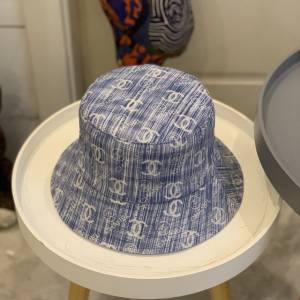 Chanel新品女帽子 香奈兒水洗做舊牛仔漁夫帽遮陽帽  mm1672