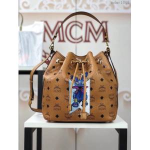 MCM女包 原單 新款 6215兔彩虹 經典兔子抽繩 小鉚釘 MCM女單肩包 斜挎包  mdmc1007