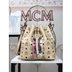 MCM女包 原單 新款 6215兔彩虹 經典兔子抽繩 小鉚釘 MCM女單肩包 斜挎包  mdmc1008