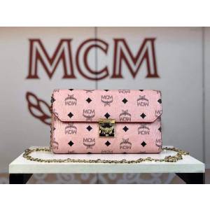 MCM女包 原單 6202中號 折疊袋蓋 Millie鏈條斜挎包 MCM單肩女包 MCM手拿包  mdmc1063