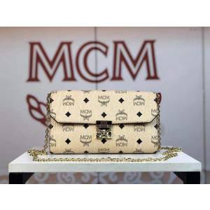 MCM女包 原單 6202中號 折疊袋蓋 Millie鏈條斜挎包 MCM單肩女包 MCM手拿包  mdmc1065