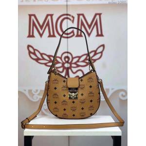 MCM女包 原單 6245 Patricia水餃包 Visetos塗層帆布 MCM單肩包 時尚風格斜挎女包  mdmc1080