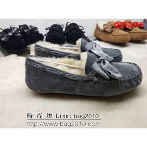 UGG 9023 新款毛毛 刺繡版 蝴蝶結 豆豆鞋 QZS2456