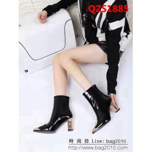 CHANEL香奈兒 黑色牛柒皮 6寸靴子 時尚百搭款 QZS1885