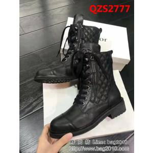 CHANEL香奈兒 專櫃新款 打蠟牛皮+牛皮電繡菱格 馬丁女靴 QZS2777