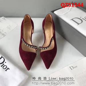 DIOR迪奧 2018秋季新款 磨砂皮 高跟女單鞋 QZS1544