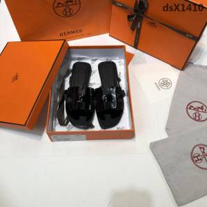 HERMES愛馬仕 頂級品質 2018漆皮系列 貴婦拖鞋 休閒百搭款 真皮底女拖鞋  dsX1410