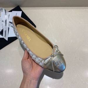 Chanel女鞋 香奈兒頂級芭蕾舞鞋 Chanel羊皮舒適平底鞋  naq1077