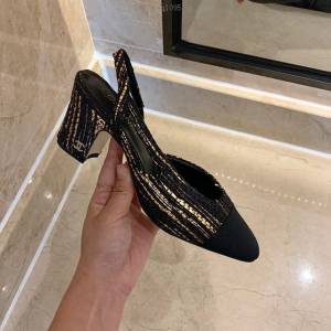 Chanel女鞋 香奈兒時尚經典涼鞋 Chanel中跟涼鞋  naq1095