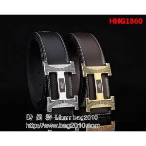 愛馬仕HERMES 精品五金扣頭 專櫃特色logo 2019新品 高端男士皮帶 HHG1860