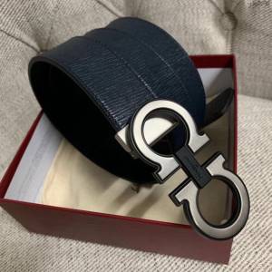 菲拉格慕男士皮帶 Ferragamo雙面牛皮紋理腰帶  jjp2056