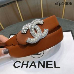 CHANEL香奈兒 18新款 CC珍珠水鑽扣 30MM精品光滑優雅皮帶 小紅書火爆款  xfp1006