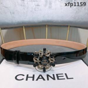 CHANEL香奈兒 原單質量 18新款 海軍風船舵滿鑽銅扣 樹膏底妖帶 女款皮帶 網紅熱銷款  xfp1159
