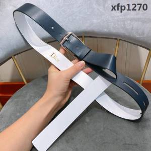DIOR迪奧 19春秋pre collection經典針扣 走秀新品 情侶款 雙面頭層皮腰帶  xfp1270