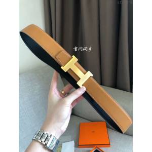 Hermes皮帶 官網同步 38MM 進口原版皮 愛馬仕雙面腰帶  xfp2075