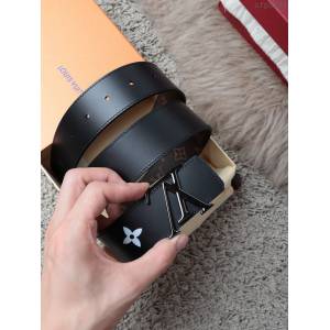 LV皮帶 經典 Damier帆布與Damier Infini牛皮 路易威登男士雙面腰帶  xfp2104