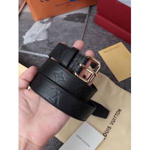 LV皮帶 經典LV腰帶系列 路易威登壓紋牛皮男士腰帶  xfp2113