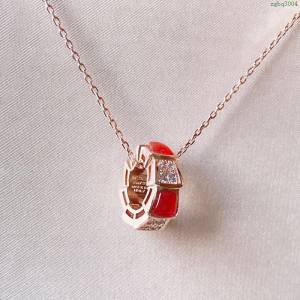 Bvlgari飾品 寶格麗蛇骨項鏈 紅瑪瑙項鏈  zgbq3004