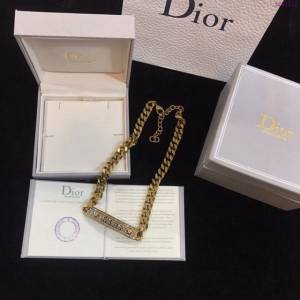 Dior飾品 迪奧經典熱銷款項鏈 復古金色粗項鏈  zgd1112
