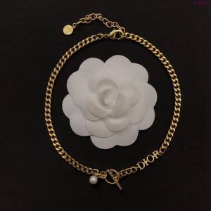Dior飾品 迪奧經典熱銷爆款復古金色女項鏈  zgd1141