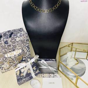 Dior飾品 迪奧經典熱銷爆款復古金色女項鏈  zgd1142
