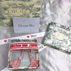 Dior飾品 迪奧經典熱銷款刺繡針織手環 迪奧DIOR編織伸縮流蘇手繩  zgd1226