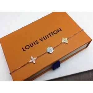 Louis Vuitton新款飾品 路易威登Idylle Blossom系列手鏈 LV鑲鑽三色花手鏈  zglv1987