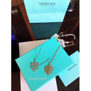 Tiffany純銀飾品 蒂芙尼女士專櫃爆款橄欖葉純銀吊墜925樹葉項鏈  zgt1596