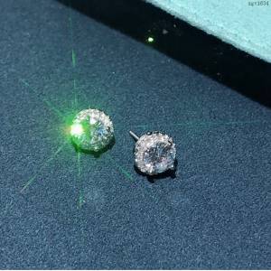 Tiffany純銀飾品 蒂芙尼女士專櫃爆款純銀925圓鑽耳釘耳環  zgt1634