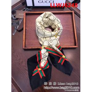 GUCCI古馳官網同步 爆新品斜紋真絲圍巾披肩 2YSG6098 LLWJ6248