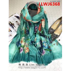 GUCCI古馳專櫃品質 新款走馬觀花羊絨長圍巾 LLWJ6368