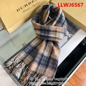 BURBERRY巴寶莉新款 品牌字母刺繡山羊絨圍巾 LLWJ6567