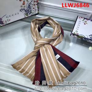 GUCCI古馳 2018海外專櫃最新款 經典百搭羊毛款圍巾 情侶款 LLWJ6846