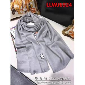 GUCCI古馳經典款 官網16年最新GG羊毛提花系列長圍巾 688156 LLWJ6924