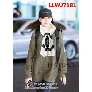 CHANEL香奈兒 小香經典爆款 經典LOGO提花風格大雙C菱形披肩 LLWJ7181