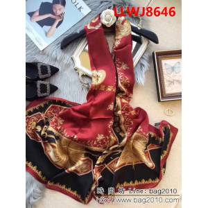 HERMES愛馬仕2018專櫃新品太陽白馬真絲喬其緞長款圍巾 LLWJ8646