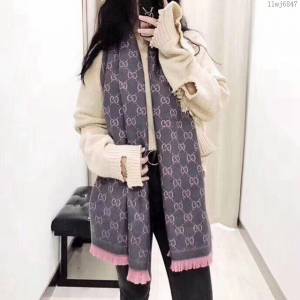 Gucci圍巾 古奇爆款雙G印花時尚圍巾 時尚美女必備款  llwj6847