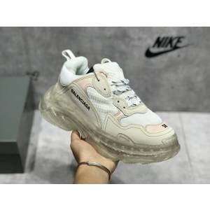 Balenciaga經典款男女鞋 巴黎世家頂級版本Triple S厚底氣墊大底LOGO老爹鞋 Balenciaga情侶款老爹鞋  hdbl1260