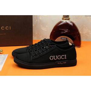 GUCCI男鞋 高品質爆單款 古馳香港專櫃休閒鞋 透氣進口紡織布 Gucci黑色休閒鞋  hdnx1246